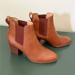 Madewell Tan Leather Ankle Booties